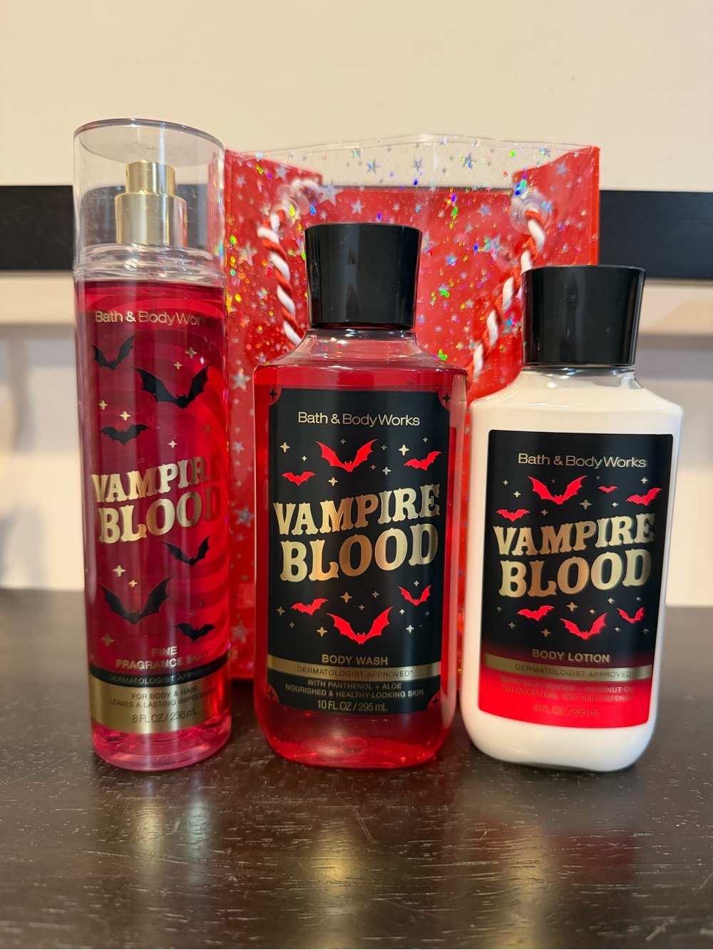 Bath & Body Works Vampire Blood Body Mist, Wash & Lotion Set